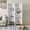 4-Panel White, variant on Jostyle 4 Panel Room Divider Privacy Screen with Storage Shelves - Foldable Partition with Natural Paulownia Wood Frame for Living Room, Bedroom, Office White