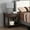 Wenge, variant on Noble House Contemporary Nightstand with Drawer and Open Shelf Storage, Gray Finish