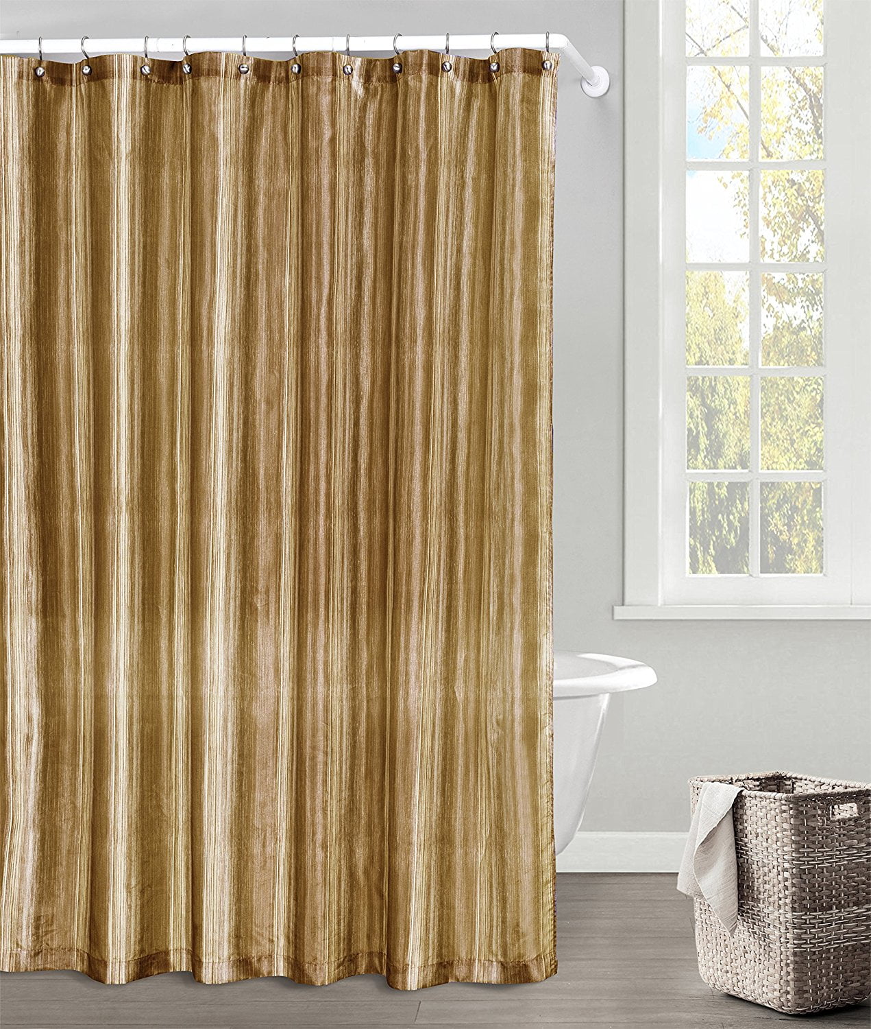 Brown Unique MultiColored Ombre Shower Curtain