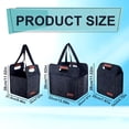 thumbnail image 4 of Gift-Ready Drinks Carrier for Parties, SomWiBe Felt Beverage Tote with Divider and Pocket for Picnic, Brunch, Takeout, 4 of 6