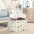 thumbnail image 3 of Yayeee Collapsible Cube Storage Bin with Lid Fabric Closet Decorative Basket with Handles, Cartoon Dog Reading Pattern, 3 of 7