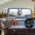thumbnail image 3 of POLERO Grey Wolf Forest Print Truck Rear Window Decal for Most Trucks, Full Windows Coverage Durable Vinyl Pickup Car Window Stickers, 3 of 8