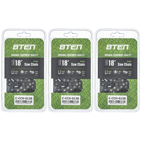 Ripping Chainsaw Chain 18 inch .058 .325 72DL for Husqvarna Jonsered 3 Pack 810-CCC2350H