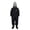 Black, variant on AURORADY 2026 Halloween Adult Fleece Onesie Footed Jumpsuit Full Zipper One Piece Pajamas with Side Pockets for Halloween Party Trick or Treat Horror Themed Events Scary Ghost Face Themed Black