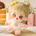 thumbnail image 2 of Muñeca de algodón de felpa Kawaii, figura de súper estrella de peluche, muñecas de pelo rubio, ojos marrones, cuerpo gordo, muñeca de niña, puede cambiar la ropa, regalo, 2 of 5