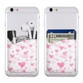 thumbnail image 5 of YFYANG Universal Adhesive Cell Phone Card Holder, Pink Watercolor Heart Pattern Leather Cell Phone Wallet Sticker, 5 of 6