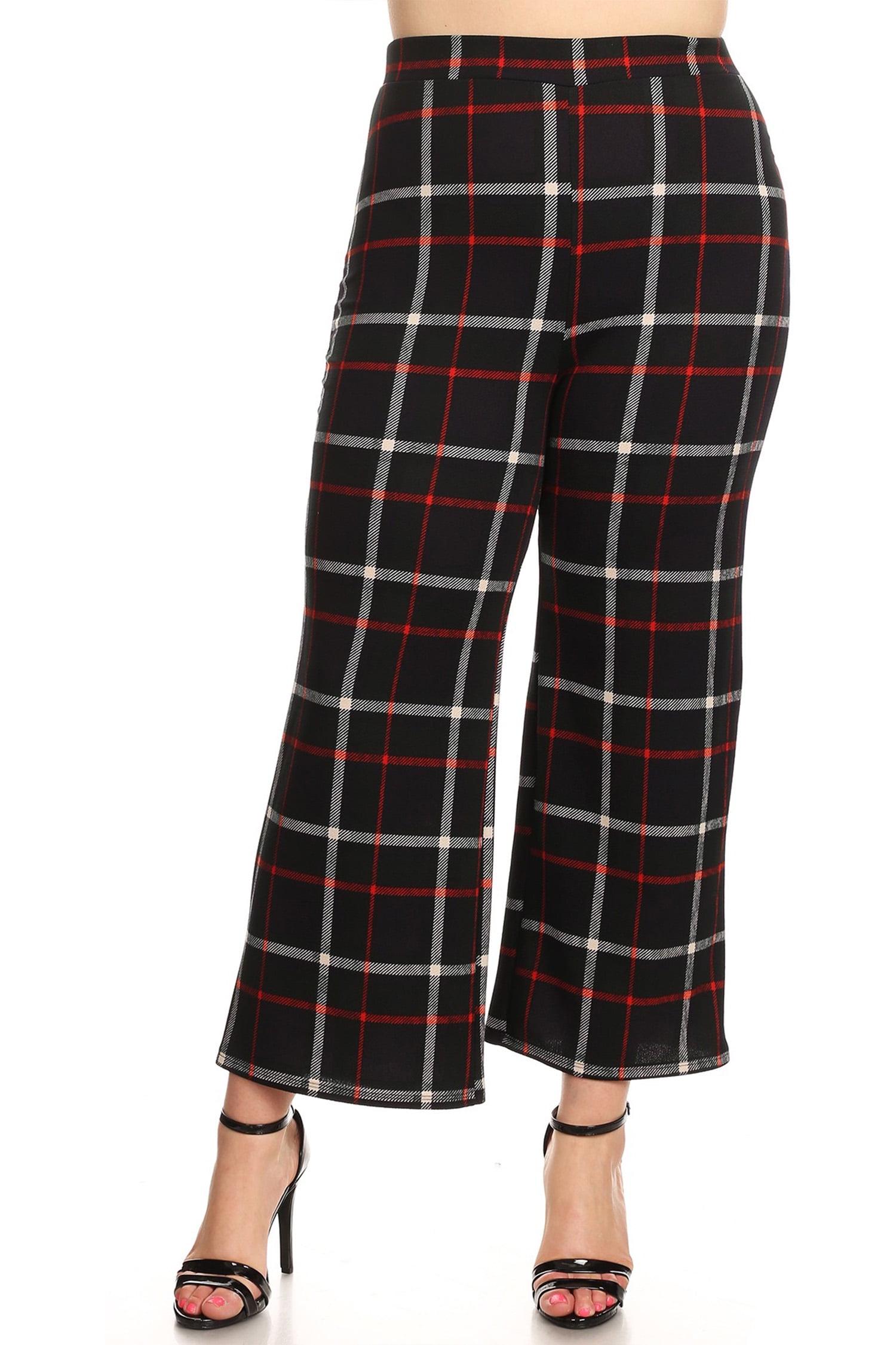 plus size plaid pants