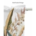 thumbnail image 5 of Yellow Green Leaves Kitchen Valances for Windows Farmhouse Linen Window Valance Curtain for Living Room Window Treatment Watercolor Botanical Rustic Valance Rod Pocket Topper Drape, 54 x 18 Inch, 5 of 6