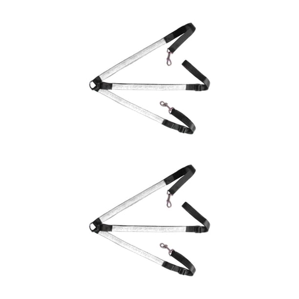 Billuyoard Ajustable LED Caballo Coraza Collar Alto Visible Arnés Exterior Blanco Blanco 2piezas