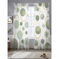 thumbnail image 2 of Sage Green Polka Dots Sheer Curtains 2 Panels Set Watercolor Modern Abstract Art Circles Farm Sheer Window Curtains Light Filtering Rod Pocket Voile Drapes for Bedroom Living Room 52"X96", 2 of 8