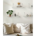 thumbnail image 5 of Sumgar Floating Shelves Bathroom 16in White Hanging Shelf Set of 2 for Room Wall or Over Toilet, Modern Storage Shelving Display Organizer for Bedroom, 5 of 7