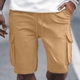 thumbnail image 2 of Men Minimal Utility Athletic Shorts – Solid Color Multi Pocket Sport Shorts With Relaxed Straight Fit Design, Street Workwear Style Casual Bottoms For Hiking Travel Daily Outfit, 2 of 5