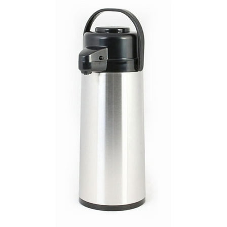 Thunder Group 2.5 Liter (84 oz.) Push Button, Stainless Steel Body Airpot | Model No. ASPS025 - Silver