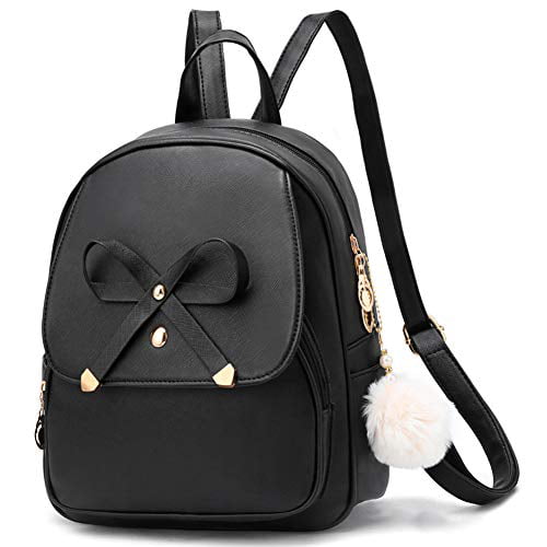 Cute Small Backpack Mini Purse Casual Daypacks Leather for Teen and Women White 