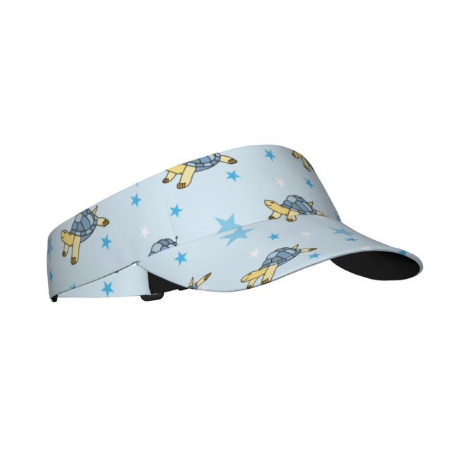 Fotbe Cartoon Turtle Visera Deportiva con Diseño, Gorra Abierta Ajustable de Algodón para Mujer y Hombre