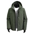 thumbnail image 4 of Men's Windbreaker Jacket Heavyweight Winter Outdoor Hooded Sport Coat with Zipper Pockets Windproof Outerwear (3XL, Army Green), 4 of 5