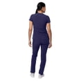 thumbnail image 2 of Adar Addition Go-Higher Scrub Set For Women - Notched V-Neck Scrub Top & Skinny Cargo Scrub Pants - A9600 - Navy - XL, 2 of 7