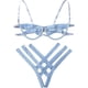 thumbnail image 1 of Conjunto de lencería sexy con corte de escalera para mujer, brasier y bragas de dos piezas Azul M Azul M Xishao ropa, 1 of 2