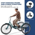 thumbnail image 6 of MOPHOTO 20"/24"/26" Tricycle for Adults Seniors with Big Basket, 7 Speed Low-Step Through Frame 3 Wheel Bikes Suitable for Women, Men for Cycling, Shopping, Exercise, Support up to 350 LBS, 6 of 9