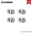 thumbnail image 5 of 4/6pcs G1/4 90 Degree Fittings Elbow , Water Cooling Adaptor, Watercooling Build Fittings Black White Silver TDWT90-B01 6pcs silver 90 Degree Fittings, 5 of 5
