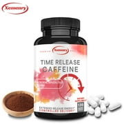 Xemenry Time Release Caffeine 100mg - Enhance Energy and Stamina,Keep Mental Alertness(30/60/120pcs)