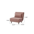 thumbnail image 2 of A&D Home Tustin Polyester Convertible Futon Chair, Velvet Pink Blush, 2 of 6