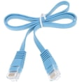 thumbnail image 2 of 10ft (3M) Cat6 Flat Ethernet Cable 10 Feet (3 Meters) Gigabit Lan Network Cable RJ45 High Speed Patch Cord for Xbox, PS4, PS3, Modem, Router, LAN, Switch Compatible Cat5e/Cat6 Network, Blue (5 Pack), 2 of 4