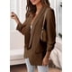 thumbnail image 4 of Blazer PRETTYGARDEN para mujer 2024, con frente abierto, frente abierto, color café, XXL, 4 of 6