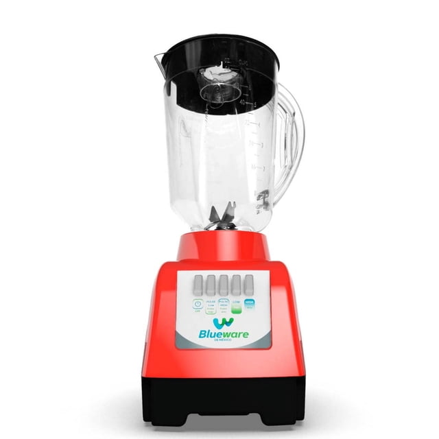 Licuadora Blueware 550 Watts Vaso Plastico 1.6 Lts Rojo