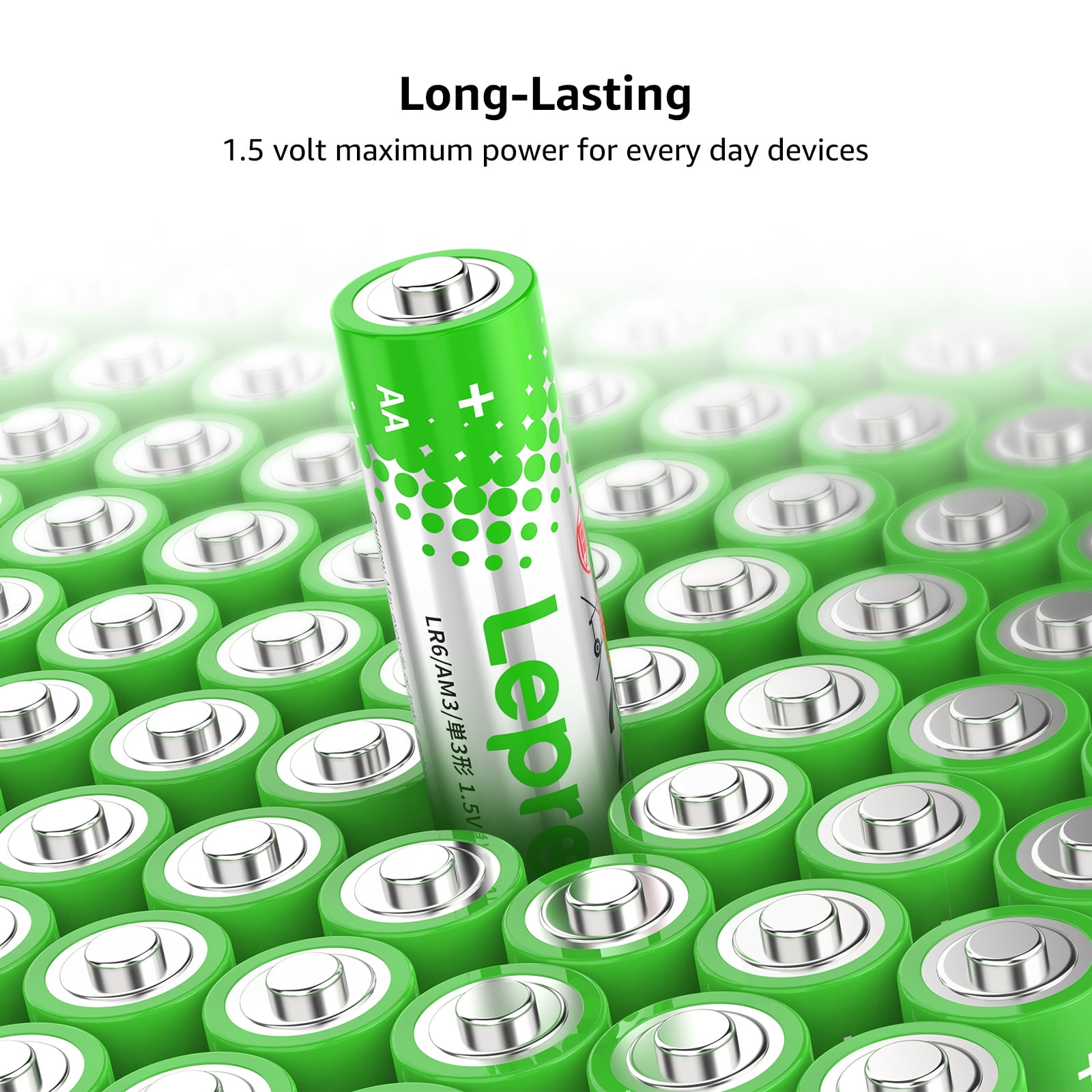 Lepro AA Batteries 100-Pack Value Pack, Double A Alkaline Batteries, Anti-Leak, Anti-Corrosion, Ideal for Household and Business , Non-Rechargeable