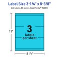 thumbnail image 6 of Avery Printable Rectangle Labels, Bright Blue, 3-1/4" x 8-3/8", 240ct, 6 of 11