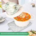thumbnail image 3 of Yayeee Pot Holders Kitchen Heat Resistant with Pockets 7"x9.8" Cotton Oven Cooking Hot Pads, Gray Marble Pattern, 3 of 7