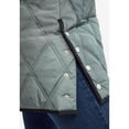 thumbnail image 3 of Ellos Women's Plus Size Long Quilted Hooded Jacket Color: Night Blue Size: 34-36, 3 of 3
