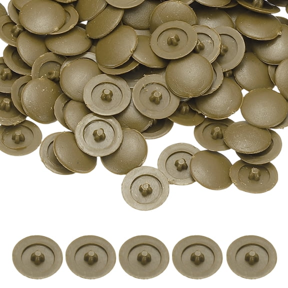 Screw Caps Covers, Plastic Self Tapping Hole Cap for Diameter 4 mm Flat Cross Screw Furniture 250 Pack & Champagne