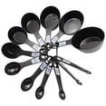 thumbnail image 4 of Juego de 12 cucharas y tazas medidoras, ideal para la cocina seca. Negro, 4 of 9