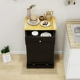 thumbnail image 6 of Kitchen Trash Cabinet with One Drawers and One-Compartment, Tilt-Out Trash Cabinet with Handle, Free-standing Cabinet Trash Can for Living Room, and Dining Room,Black, 6 of 9