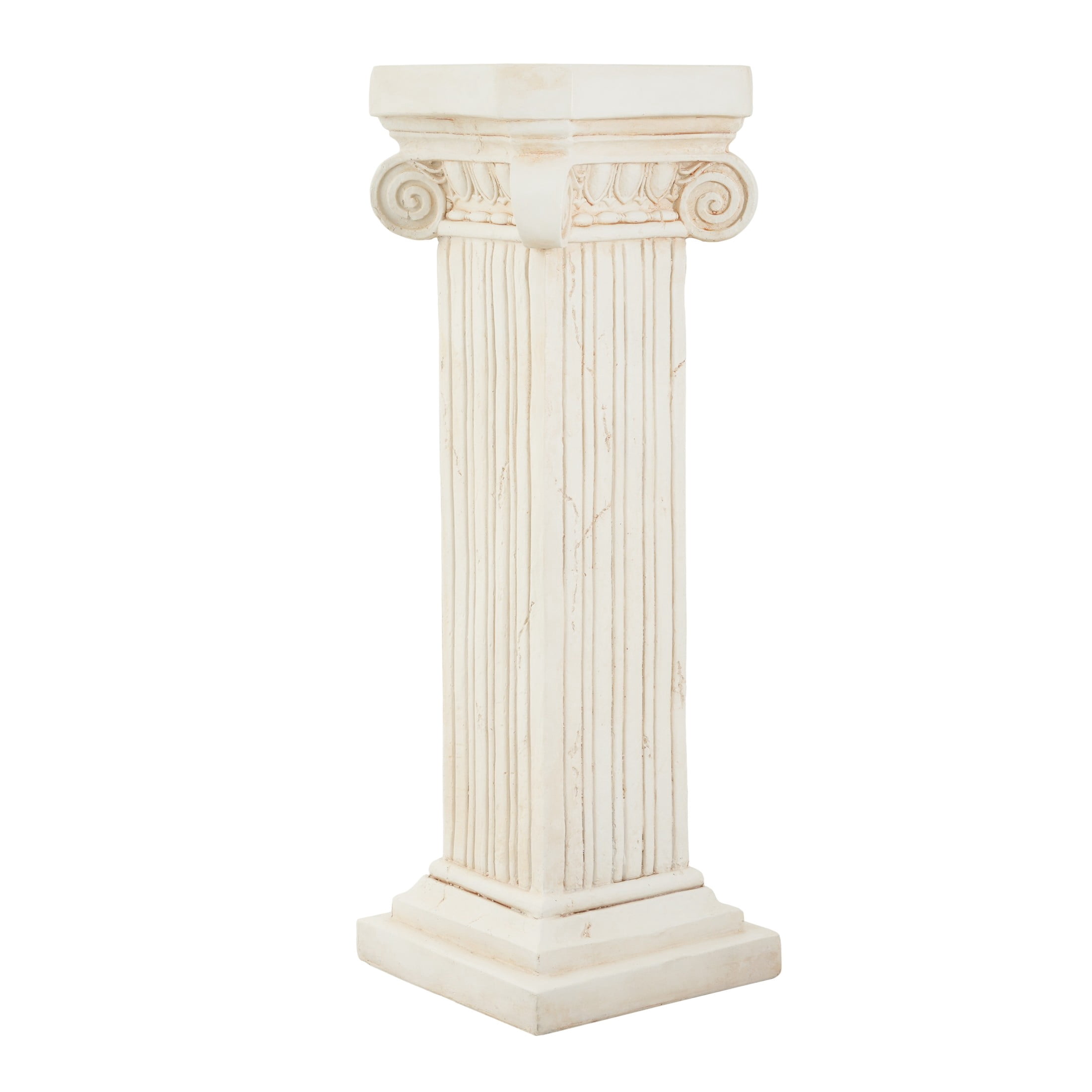 Christopher Knight Home 39" MGO Roman Column Stand, Decorative Plants & Flowers Pedestal, Antique White