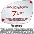 thumbnail image 2 of exactafit 8224L Driver Side Mirror Glass Replacement Fits VW Volkswagen EOS GTI Jetta Passat R32 Rabbit Left Hand 3m Adhesives, 2 of 8