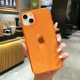 thumbnail image 2 of Compatible with iPhone 14 and iPhone 13 Phone Case Clear Neon Silicone Protective, Cute Flexible Slim TPU Shockproof Bumper Cover for Women and Girls (Orange), 2 of 14