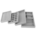 thumbnail image 2 of Shisuyan 4pcs Jewelry Tray Jewelry Drawer Organizer Tray Rings Earrings Storage Tray Ring Display Tray, 2 of 8