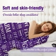 thumbnail image 3 of Get Well Gifts for Women Men after Surgery, Inspirational Gifts for Women, Feel Better After Surgery Gifts, Soft Warm Hug Blanket, Purple Get Well Throw Blanket, 3 of 6