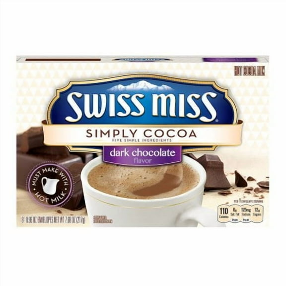 Swiss Miss Simply Cocoa Dark Chocolate (Pack of 12)