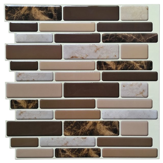A17040 - Azulejo de pared antimoho de primera calidad que se despega y pega, estilo mármol, juego de 10 Art3d A17040P10