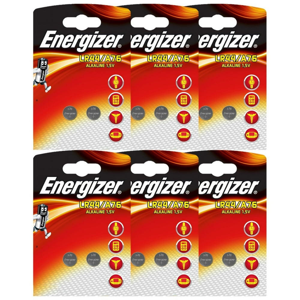 Energizer LR44 A76 1.5V Button Cell Alkaline Batteries x 12 (6x2 Packs