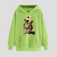 thumbnail image 2 of GA WEIHUA Clearance Sale,Christmas Squirrel Hoodie for Women Loose Fit Casual Fleece Sweatshirt Xmas Hat Gift Sweater Long Sleeve Novelty Ugly Oversized Pullover(Mint Green,S), 2 of 5