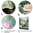 thumbnail image 3 of Designart "Lotus Pond China Art painting II" Floral Floater Framed Canvas Art Print, 3 of 7