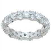 Sterling Silver High Polish Round Cut Cz