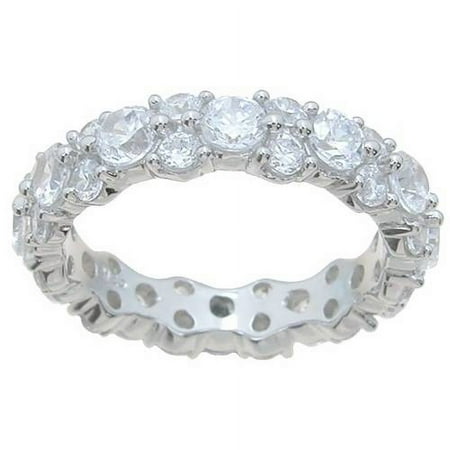 Sterling Silver High Polish Round Cut Cz