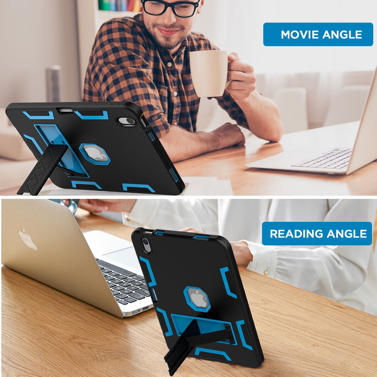 AICase For Apple iPad (A16) Case 11-inch 2025 Heavy Duty Shockproof Military Stand iPad Cover