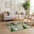 thumbnail image 3 of ODIKA 4'x6' Washable Area Rug Non-Slip, Chair-Friendly, Flatwoven Abstract Mid Wave Striped Flowing Gradient Border Cream Orange for Home Office, Under Desk, 3 of 7